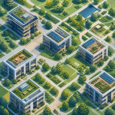 Vue de Delémont et de ses environs illustrant la zone d’activité de l’agence immobilière JUimmo.